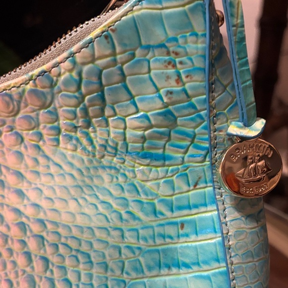 Brahmin Iridescent Blue and Green Shoulder Bag - Picture 9 of 9